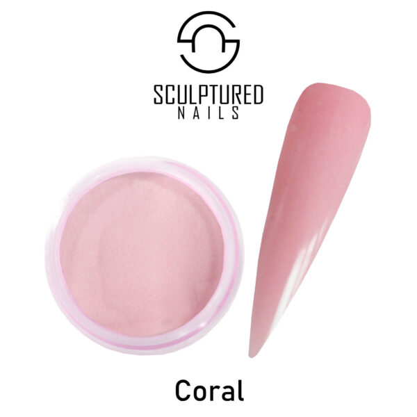 Sculptured Nails Colored Acrylic Powder CORAL