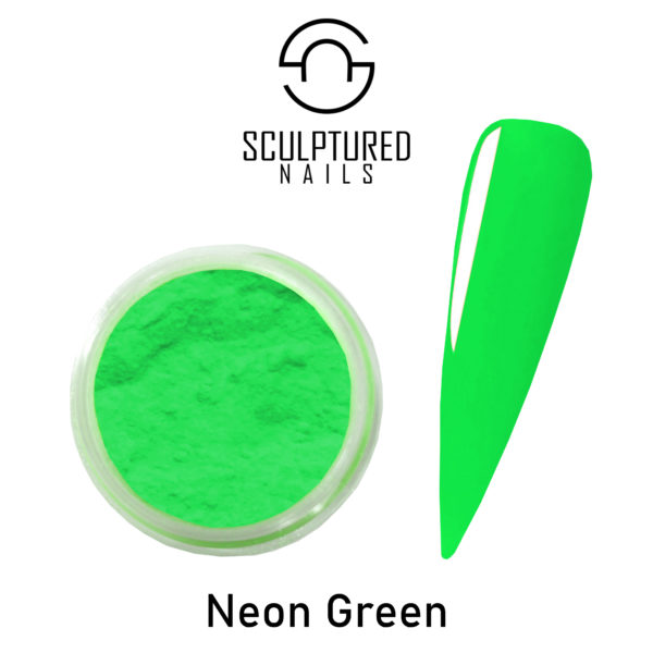 colored acrylic powder neon green