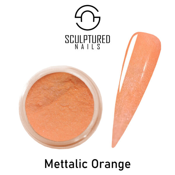 Glitter Acrylic Powder METALLIC ORANGE