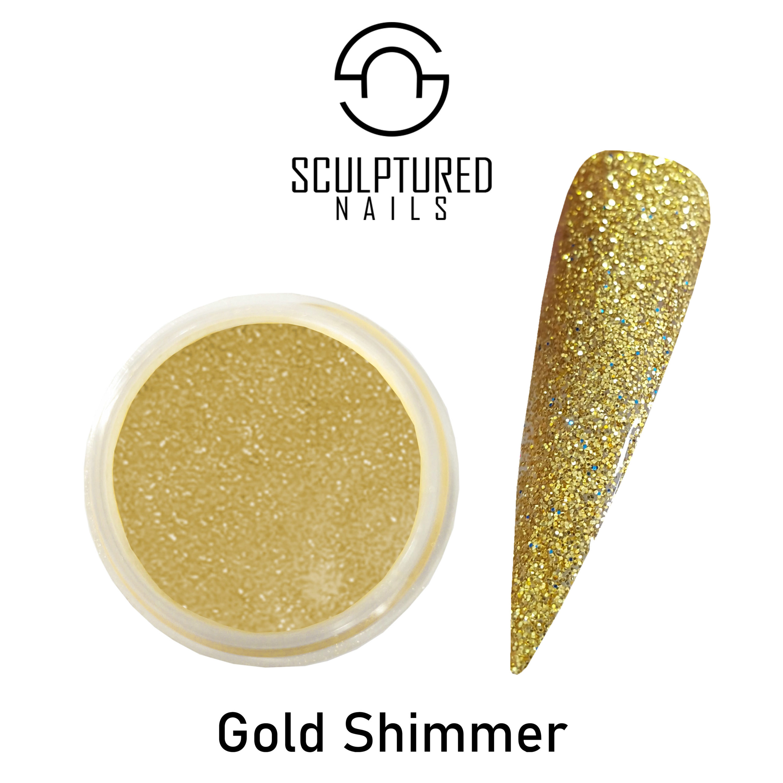 glitter acrylic powder gold shimmer