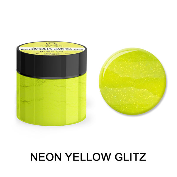 Glitter Acryl Poeder NEON- YELLOW GLITZ 25gram
