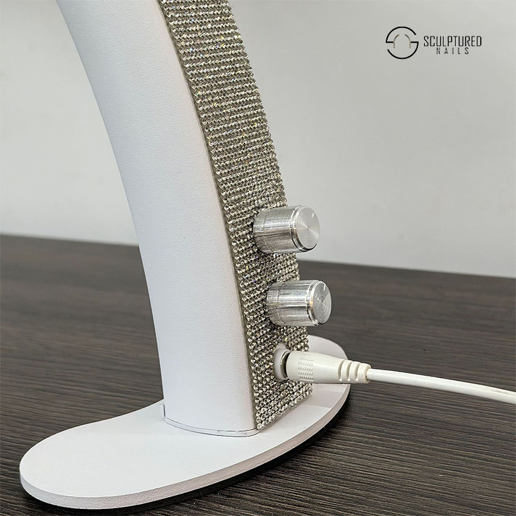 Half Moon Nail Table Lamp WHITE