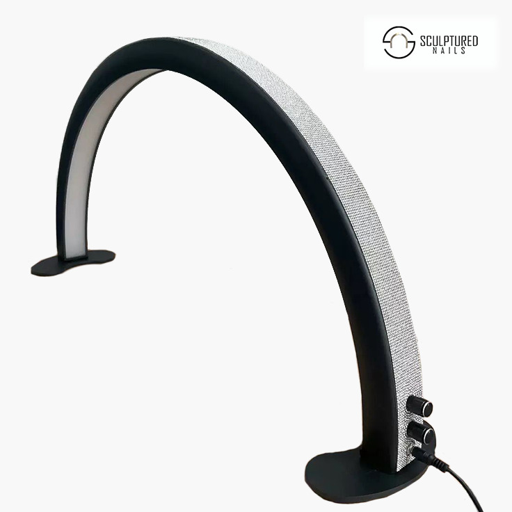 Half Moon Nail Table Lamp ZWART